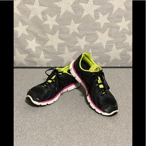 Avia Black/Green with Pink Trim Sneakers